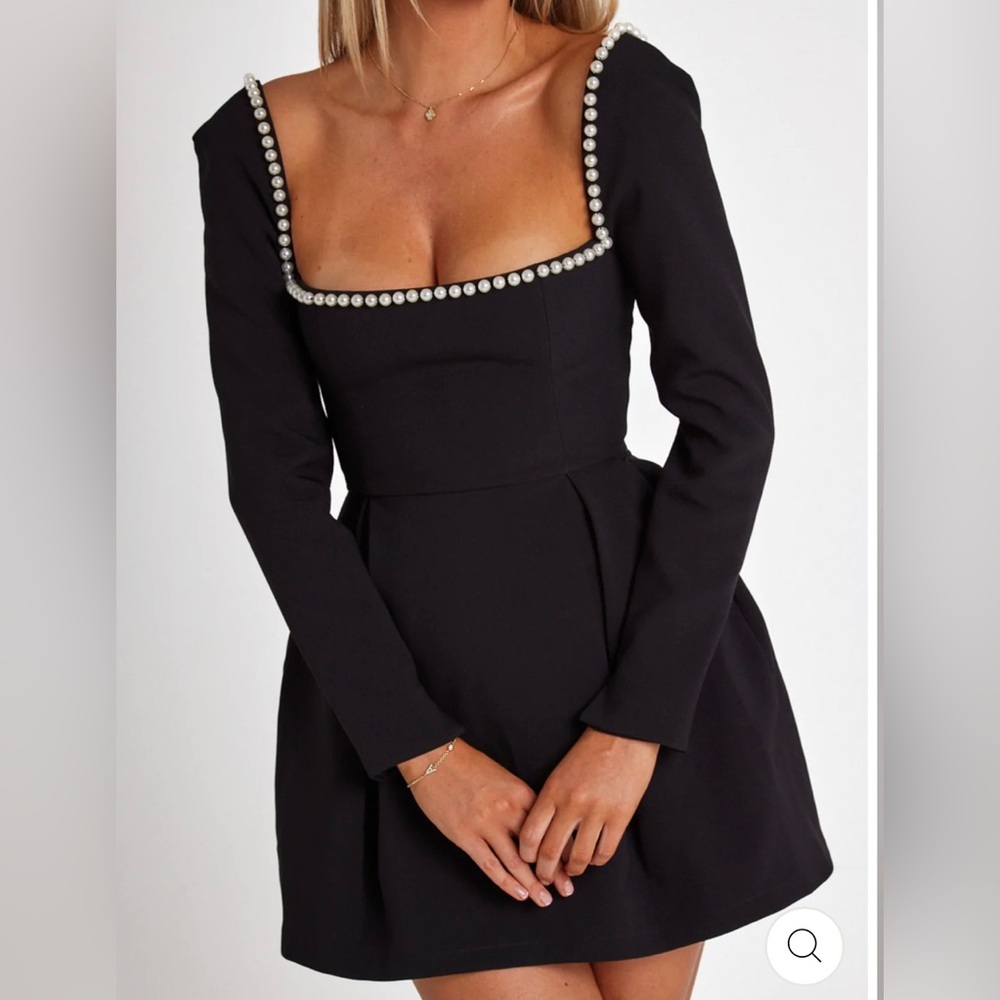 Odd Muse London The Ultimate Muse Pearl Dress Black